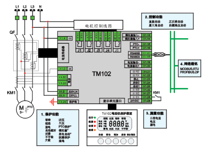 TM102電動機保護器接線圖